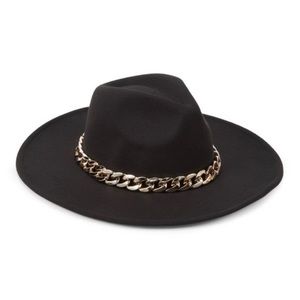 Vince Camuto hat with gold chain